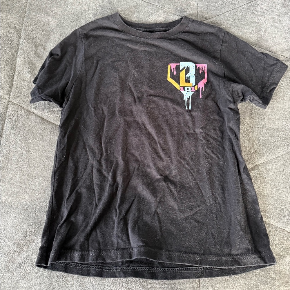 Baseball lifestyle 101 boys black T-shirt